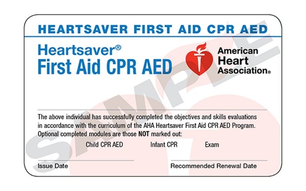 American Heart Association Heart-Saver® CPR, AED & First-Aid Classroom ...
